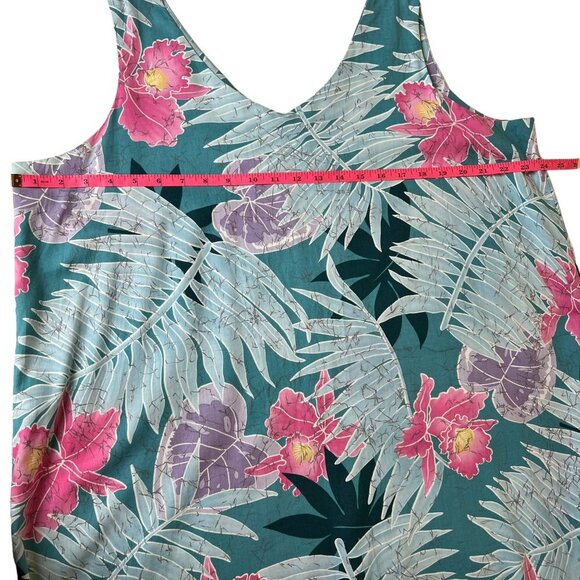 Hilo Hattie Womens XL Royal Hawaiian Creations Rayon Pop Long Dress Floral Leave - Picture 3 of 7